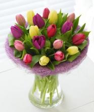 15 Mixed Tulips Vase
