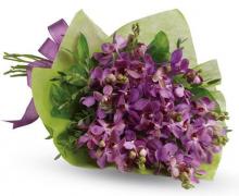 purple orchids bouquet